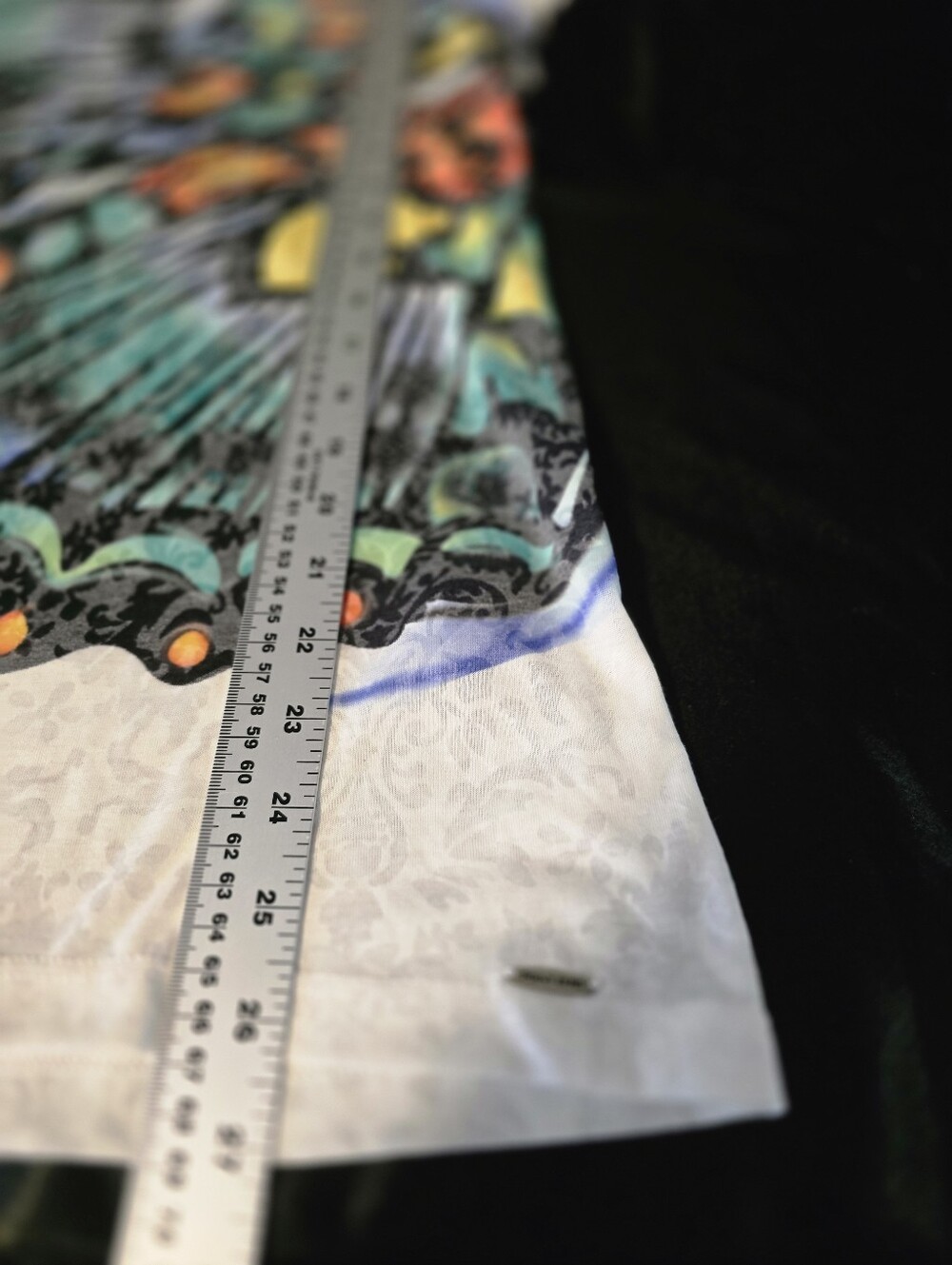 Point Zero White Short Sleeve Tee with Turquoise Butterfly - Picture 5 of 6